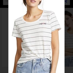 Anthropologie Sundry tee black white stripe L